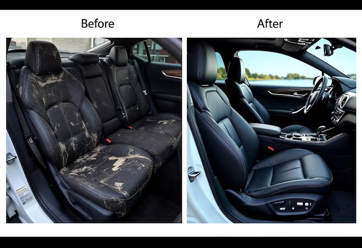 Car Cleaning Before After